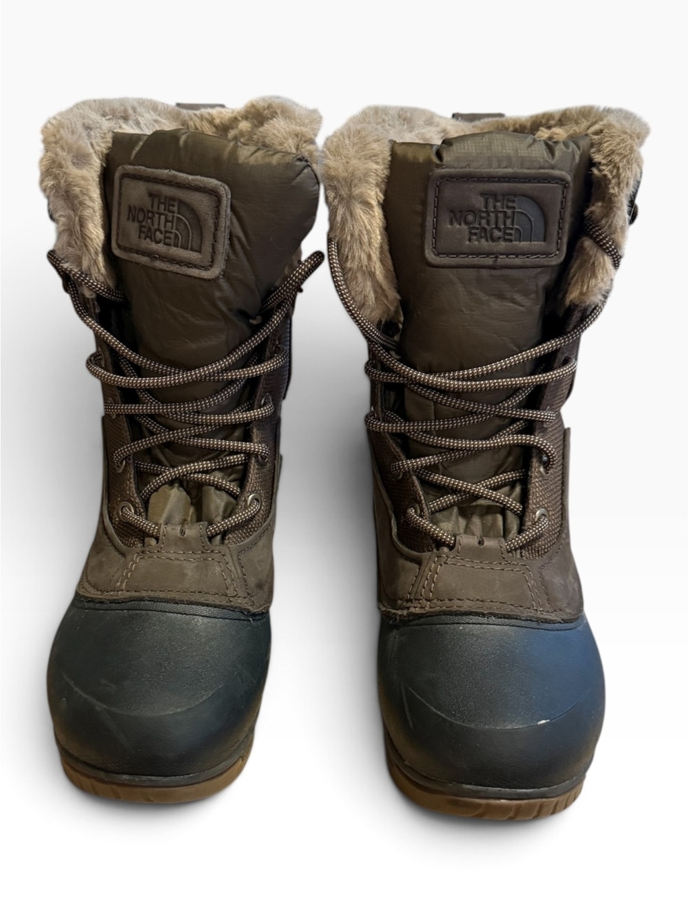 The North Face Shellista IV Mid Waterproof Winter Boots Brown Faux Fur Women's 6